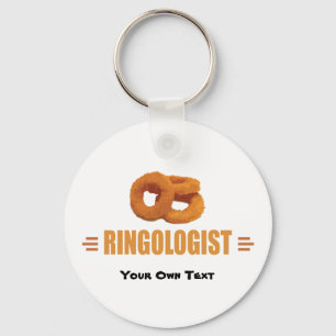 Humourous Onion Ring Title Keychain
