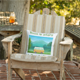 Humourous outdoor throw pillow