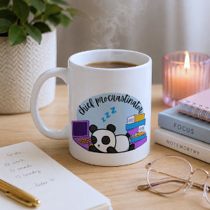 Humourous Panda Procrastinator Coffee Mug