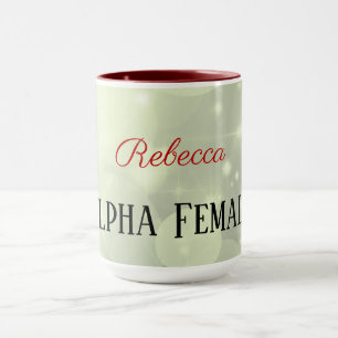 Humourous personalised Alpha Female design Mug