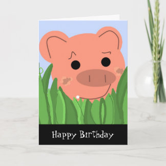 Humourous Piggy Birthday Card