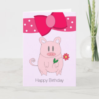 Humourous Piggy Birthday Card