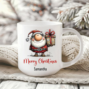 Humourous Playful Santa Cartoon Coffee Mug
