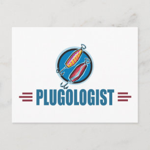 Humourous Plug Fishing Postcard