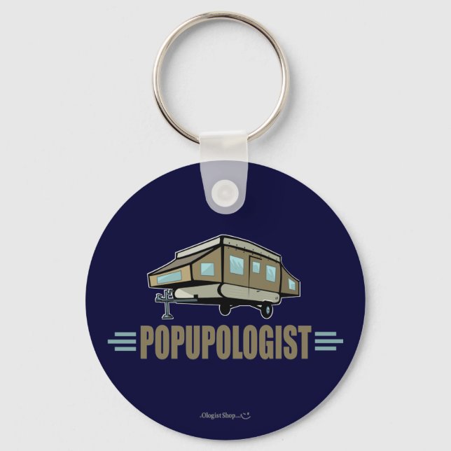 Humourous Pop Up Camper Keychain (Front)