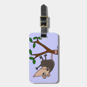 Humourous Possum Dangling from Tree Luggage Tag