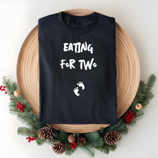 Humourous pregnancy fingerprint black white T-Shirt (Creator Uploaded)