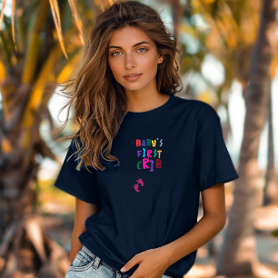 Humourous pregnancy fingerprint colourful T-Shirt