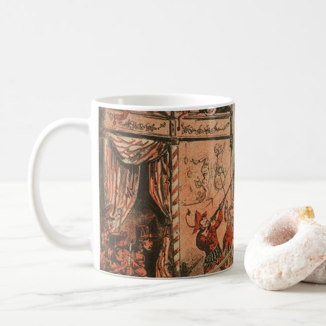 Humourous Print Of A Theatrical Performer Coffee Mug (With Donut)