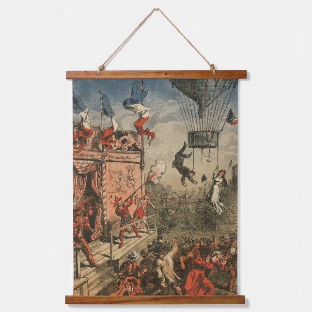 Humourous Print Of A Theatrical Performer Hanging Tapestry (Front)