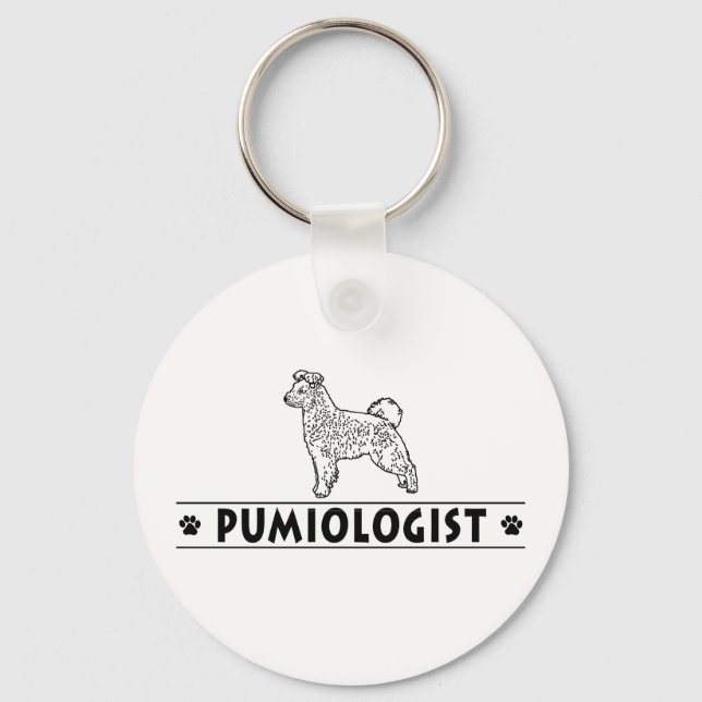 Humourous Pumi Dog Keychain (Front)