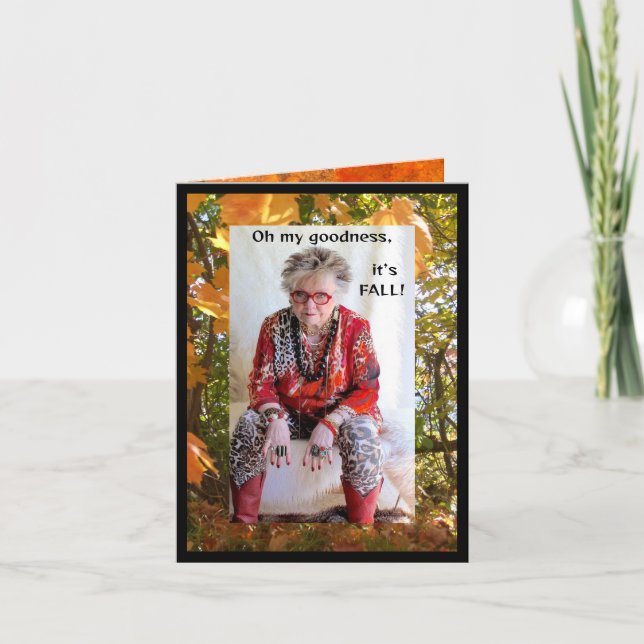 Humourous question about Fall Card (Front)