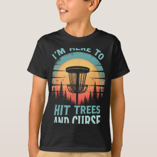 Humourous Retro Disc Golf - Tree Hitting Curse T-Shirt