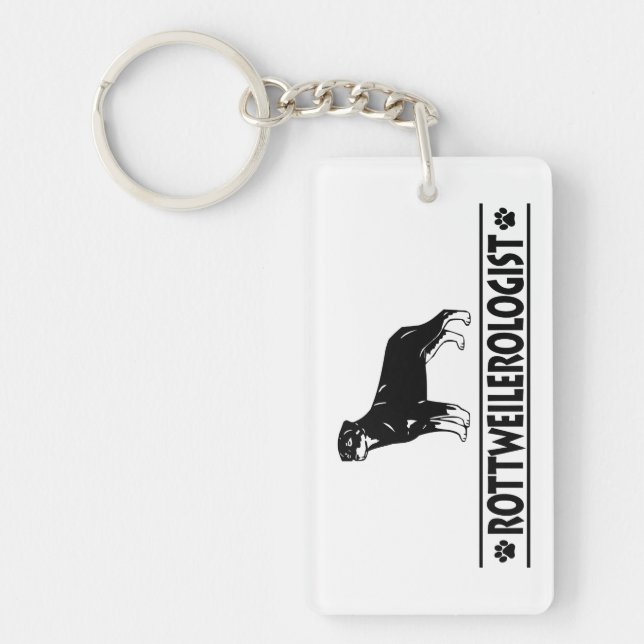 Humourous Rottweiler Keychain (Front)