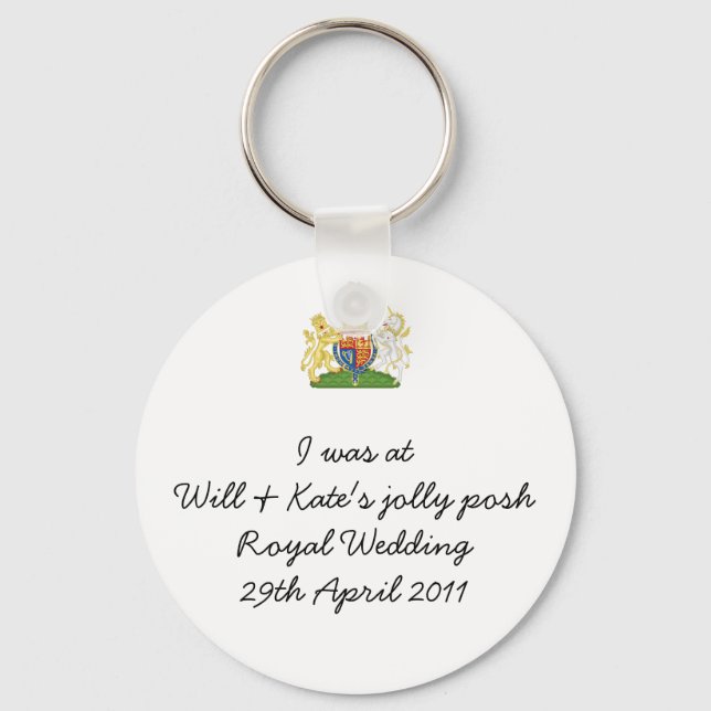 Humourous Royal Wedding Keyring (Front)