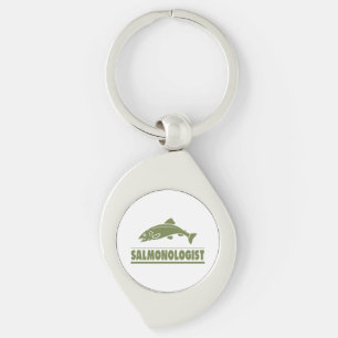 Humourous Salmon Fishing Keychain
