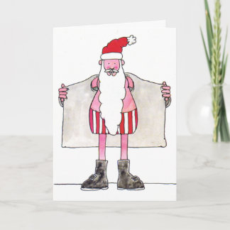 Humourous Santa Claus Christmas Card