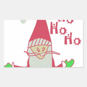 Humourous Santa with Festive Ho Ho Ho Sticker