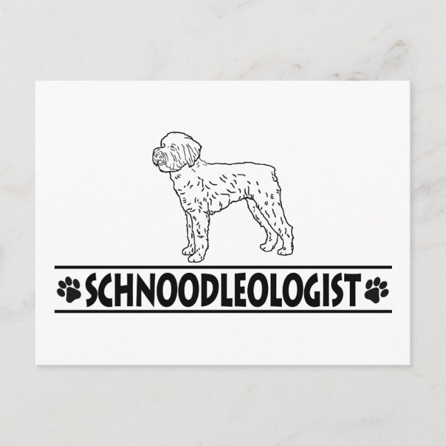 Humourous Schnoodle Postcard (Front)