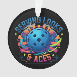 Humourous Serving Looks & Aces Quote Personalized Ornament