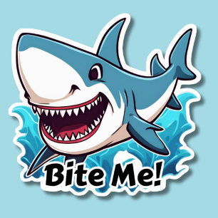 Humourous Shark Bite Me Waterproof