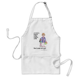 Humourous shopping Queen and Castle Standard Apron