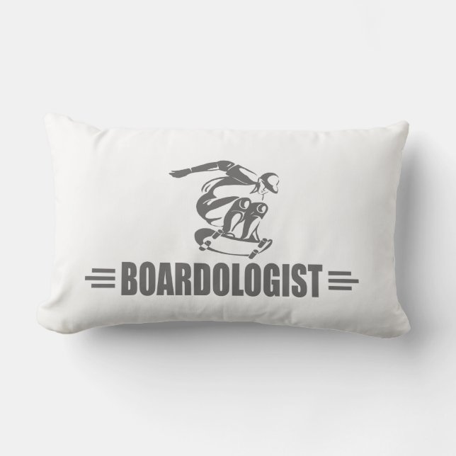 Humourous Skateboarding Lumbar Pillow (Front)
