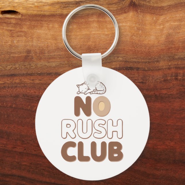 Humourous Slow Living and Lazy Day Keychain (Front)