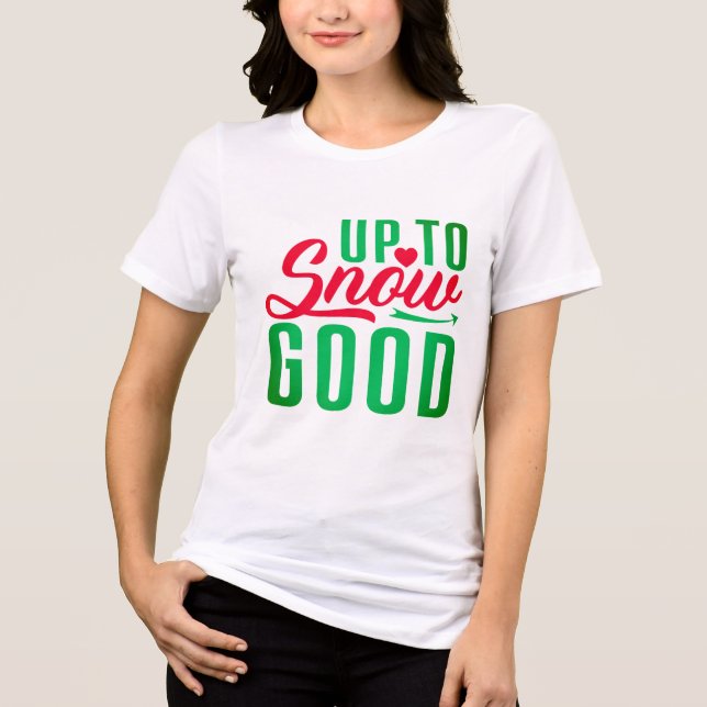 Humourous snow-themed Christmas tee (Front)