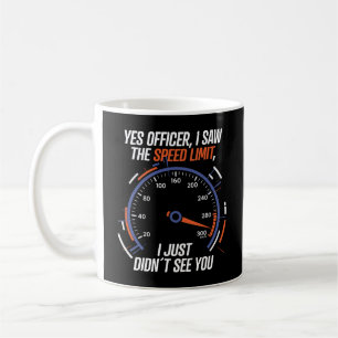 Humourous speed limit car design coffee mug