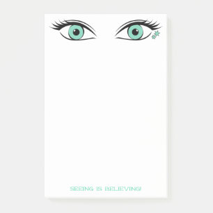 Humourous Spying Green Eyes Art Personalized Post-it Notes