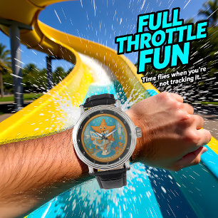 Humourous Starfish Bathroom Clock Watch