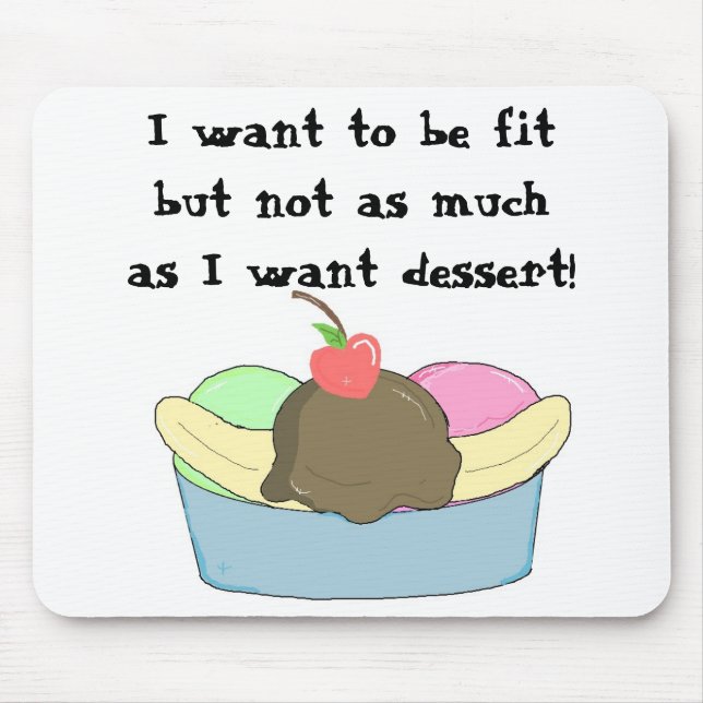 Humourous Sundae Mouse Pad (Front)