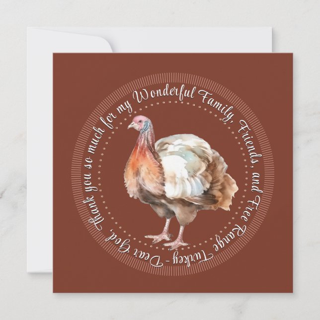 Humourous Thanksgiving Prayer for Family & Friends Invitation (Front)