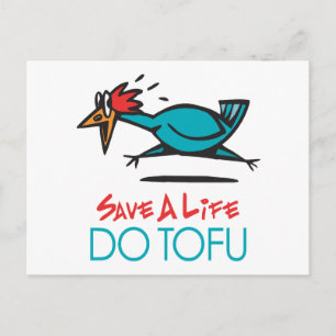 Humourous Tofu Design Postcard
