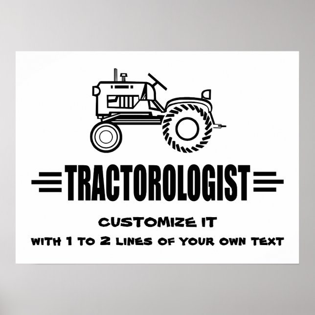 Humourous Tractor Racing Poster (Front)