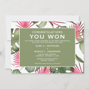 Humourous Tropical Wedding Save the Date Card