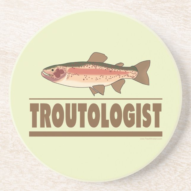 Humourous Trout Coaster (Front)
