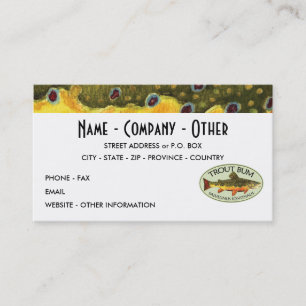 Humourous Trout Fishing Business Card
