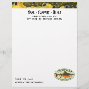 Humourous Trout Fishing Letterhead