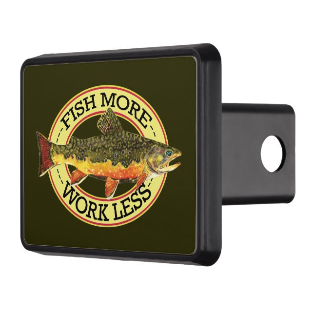 Humourous Trout Fishing Trailer Hitch Cover (Left)