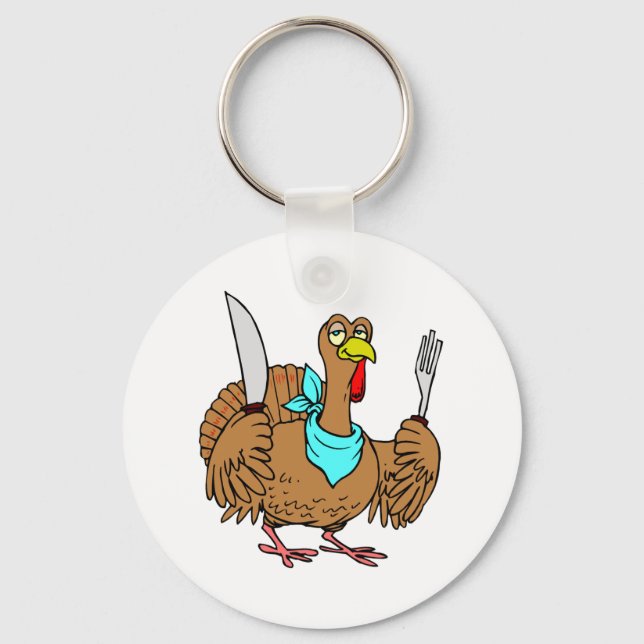 Humourous Turkey Keychain (Front)