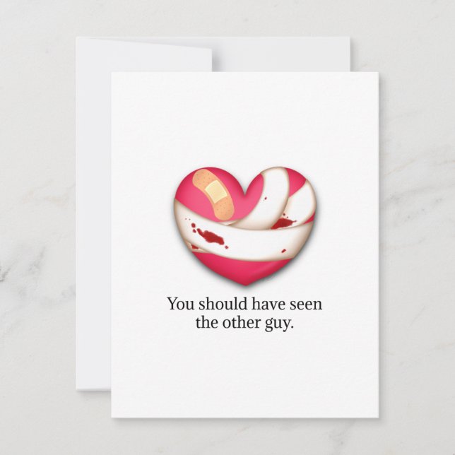 Humourous Valentine Breakup Divorce Personalized Card (Front)