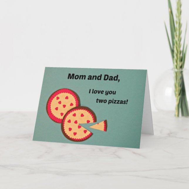 Humourous Valentine for parents Holiday Card (Front)