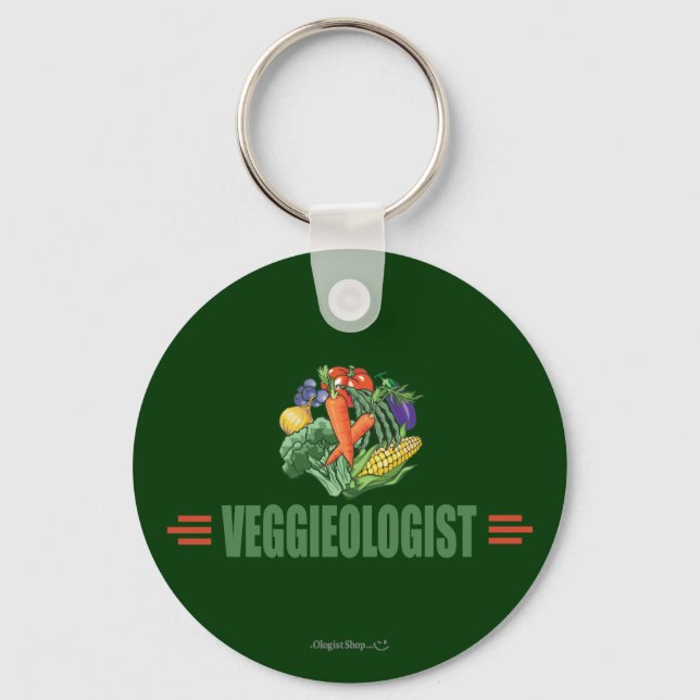 Humourous Vegetarian Keychain (Front)