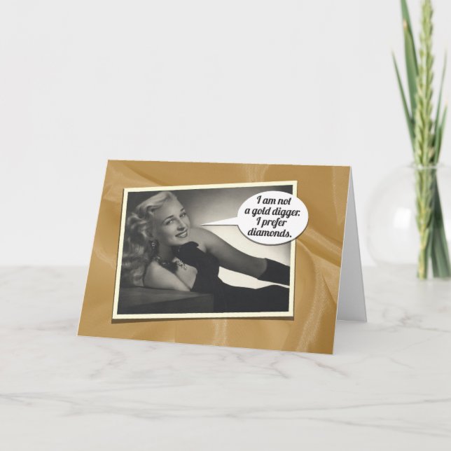 Humourous Vintage 1934's Birthday Gift Card for (Front)