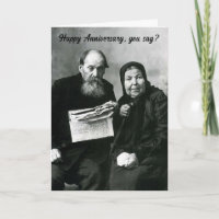 Humourous Vintage Photo Older Couple Anniversary