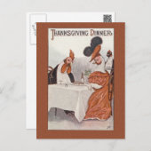 Humourous Vintage Thanksgiving Dinner Postcard (Front/Back)