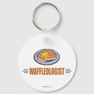 Humourous Waffle Chef Keychain