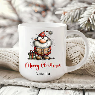 Humourous Whimsy Santa Claus Minimalist Coffee Mug